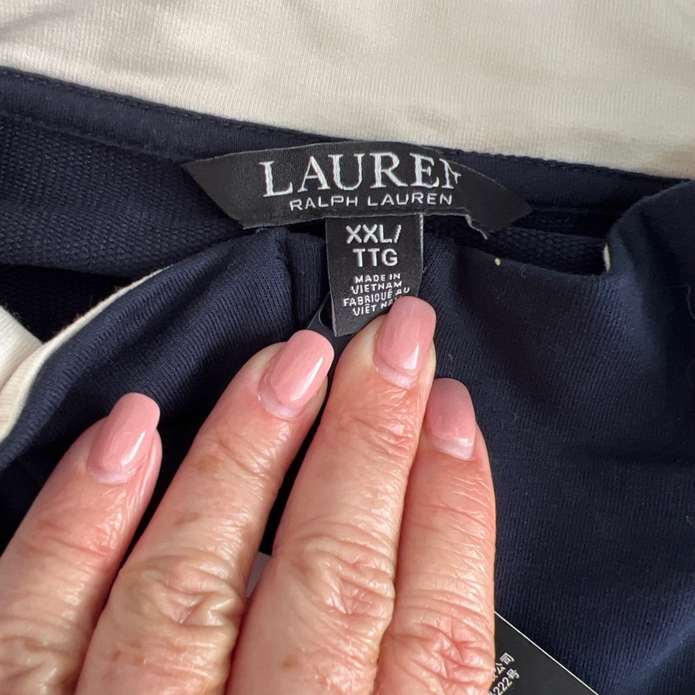 NWT Lauren Ralph Lauren Color Block  Zip Front Cotton Blend Jacket - Picture 9 of 9